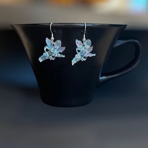 Cupid Cherub Angel Iridescent Earrings